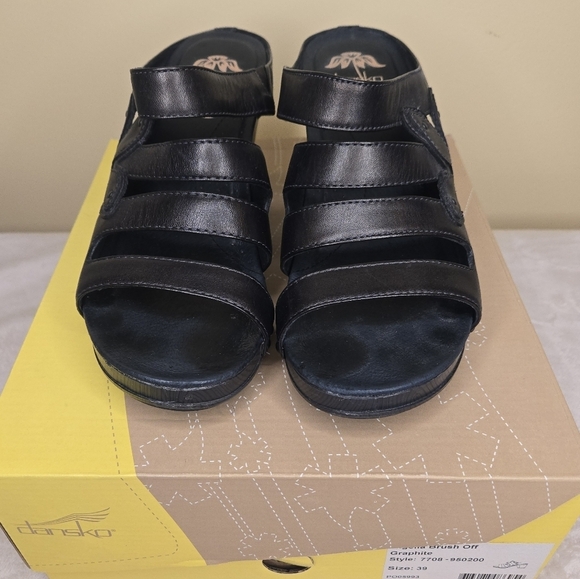 Dansko Nigella Brush Off Mule Sandals Graphite Size 9 (EU 39) - Picture 5 of 13